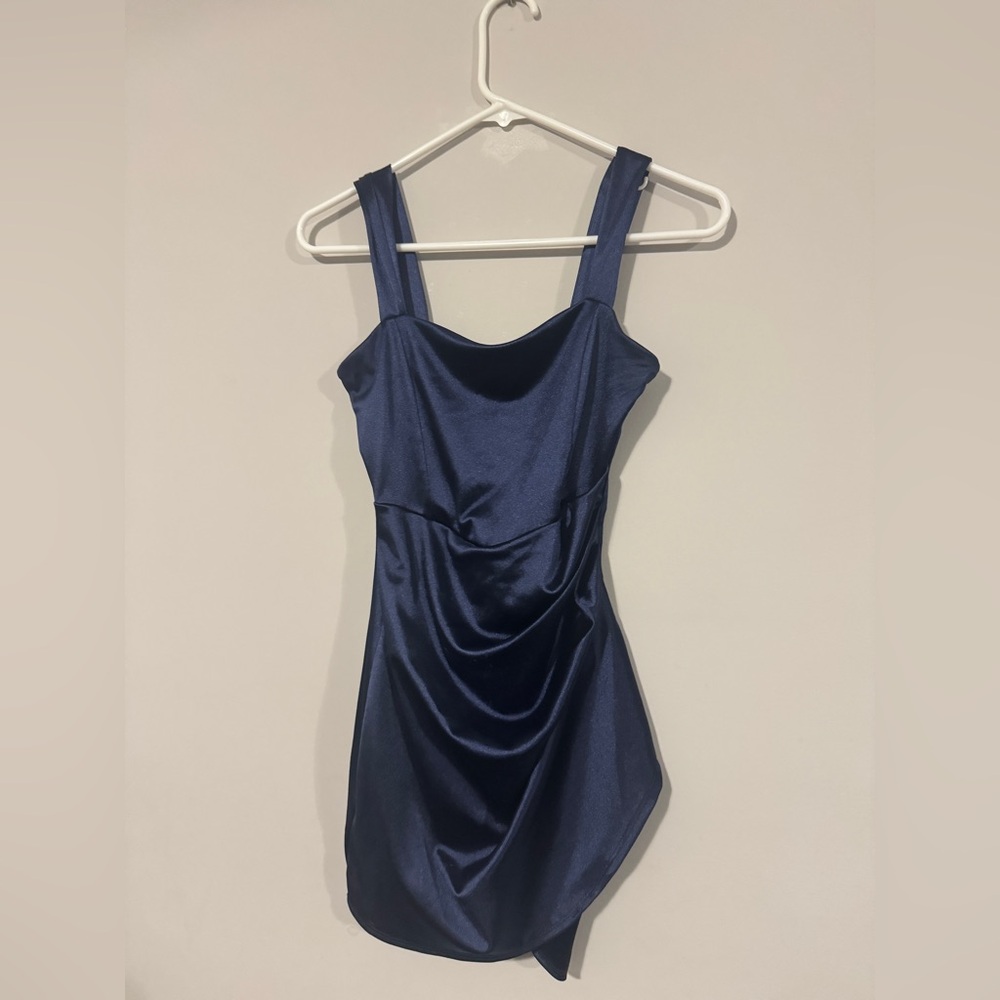 Windsor satin wrap around mini dress